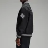San antonio spurs full snap black satin varsity full view