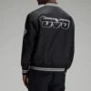 San antonio spurs full snap black varsity jacket