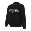 San antonio spurs one color black wool varsity jacket