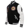 San antonio spurs pro standard chest wool and leather varsity jacket 1