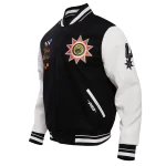 San Antonio Spurs Chest Wool/Leather Jacket