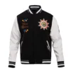 San antonio spurs pro standard chest wool and leather varsity jacket 2