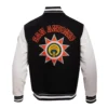 San antonio spurs pro standard chest wool and leather varsity jacket 4