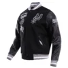 San antonio spurs pro standard retro classic wool and leather varsity jacket 1