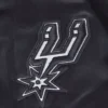 San antonio spurs script tail full snap satin varsity jacket black