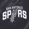 San antonio spurs script tail full snap satin varsity jacket black 2