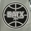 San antonio spurs script tail ribbed knitted satin varsity jacket gray