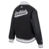 San antonio spurs script tail womens wool leather varsity jacket black 2