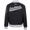 San antonio spurs script tail womens wool leather varsity jacket black 3