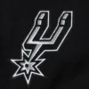 San antonio spurs script tail wool leather varsity jacket black 1