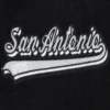 San antonio spurs script tail wool leather varsity jacket black