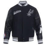 San Antonio Spurs Script Tail Wool/leather Jacket