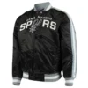 San antonio spurs the offensive satin varsity jacket black 1