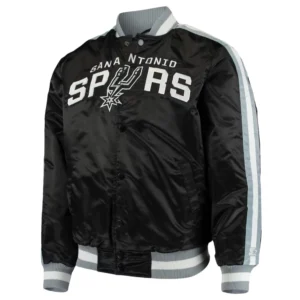 San antonio spurs the offensive satin varsity jacket black 1