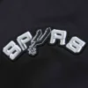 San antonio spurs vintage logo black satin bomber jacket