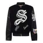 San Antonio Spurs Old English Wool/Leather Jacket