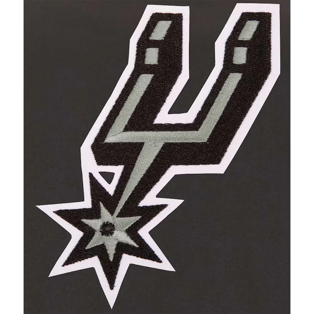 San antonio spurs youth black harcoal polyester jacket