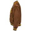 San diego padres 1969 authentic ribbed collar satin varsity brown jacket 2 1 1