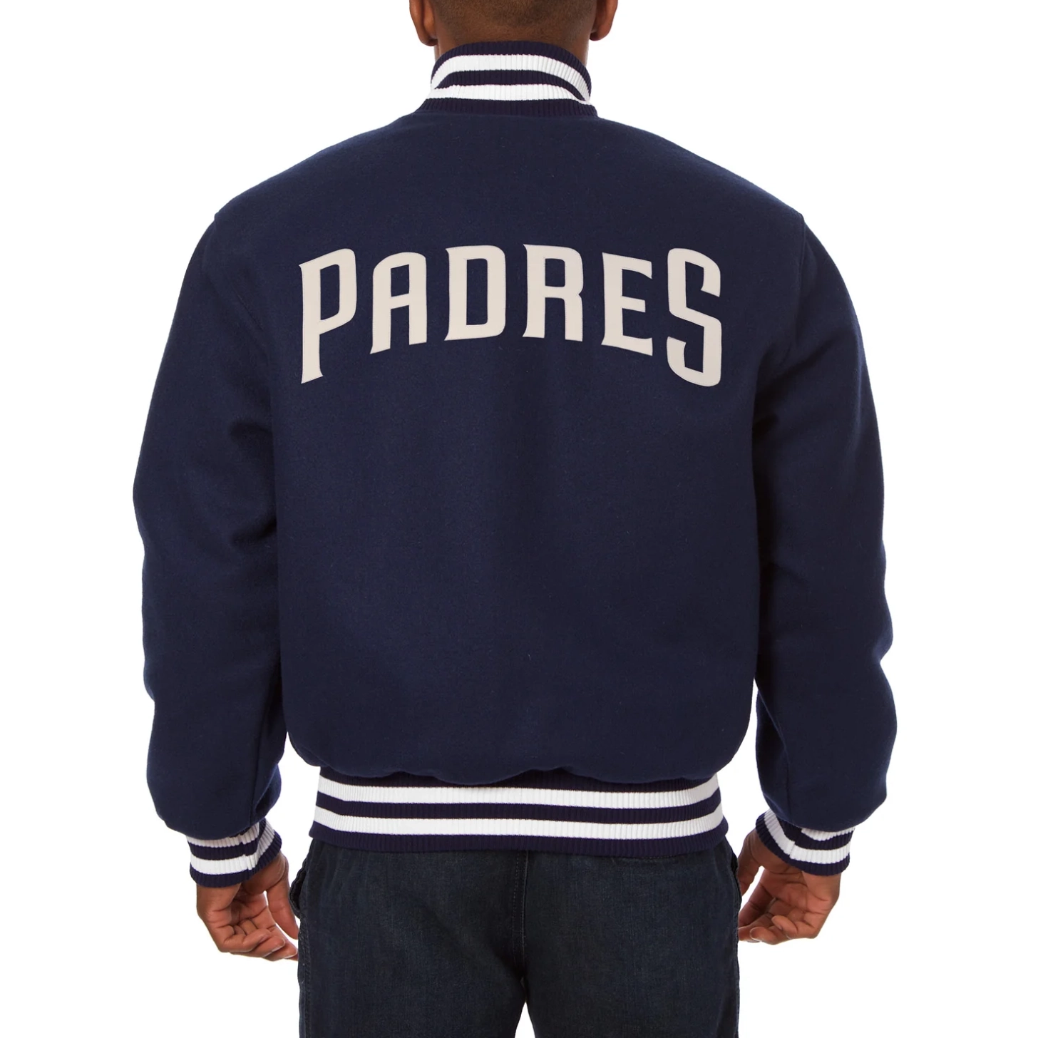 San diego padres handcrafted logo wool jacket navy 2