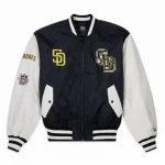 San Diego Padres L-2B Black Satin Jacket