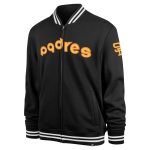 San Diego Padres Pro Camden Track Black Cotton Jacket