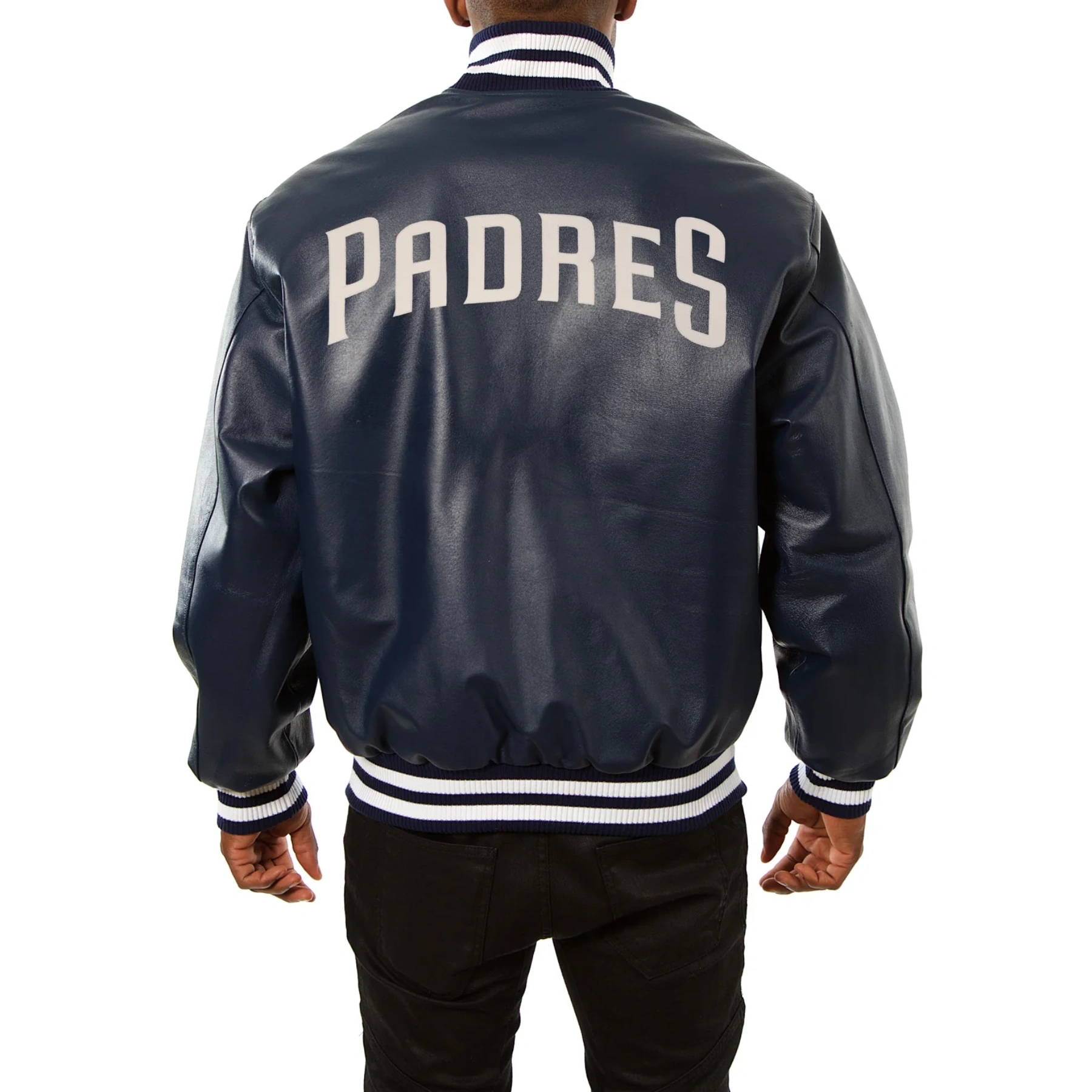San diego padres real leather varsity jacket navy 2