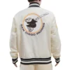 San diego padres retro classic full snap satin varsity jacket white