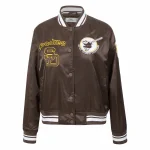 San Diego Padres Women's Retro Classic Brown Satin Jacket