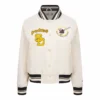 San diego padres retro classic womens full snap satin varsity jacket cream 5