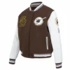 San diego padres retro classic womens wool leather varsity jacket brown white 6