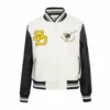 San diego padres retro classic womens wool leather varsity jacket white black 3