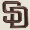 San diego padres script tail full snap satin varsity jacket white 1