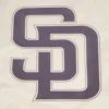 San diego padres script tail full snap satin varsity jacket white