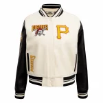 San Diego Padres Women's Script Tail Wool/Leather Jacket