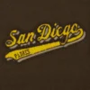 San diego padres script tail wool leather varsity jacket brown white 1