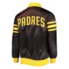 San diego padres the captain ii satin varsity jacket brown 2