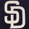 San diego padres two tone handcrafted logo wool jacket navy gray 3