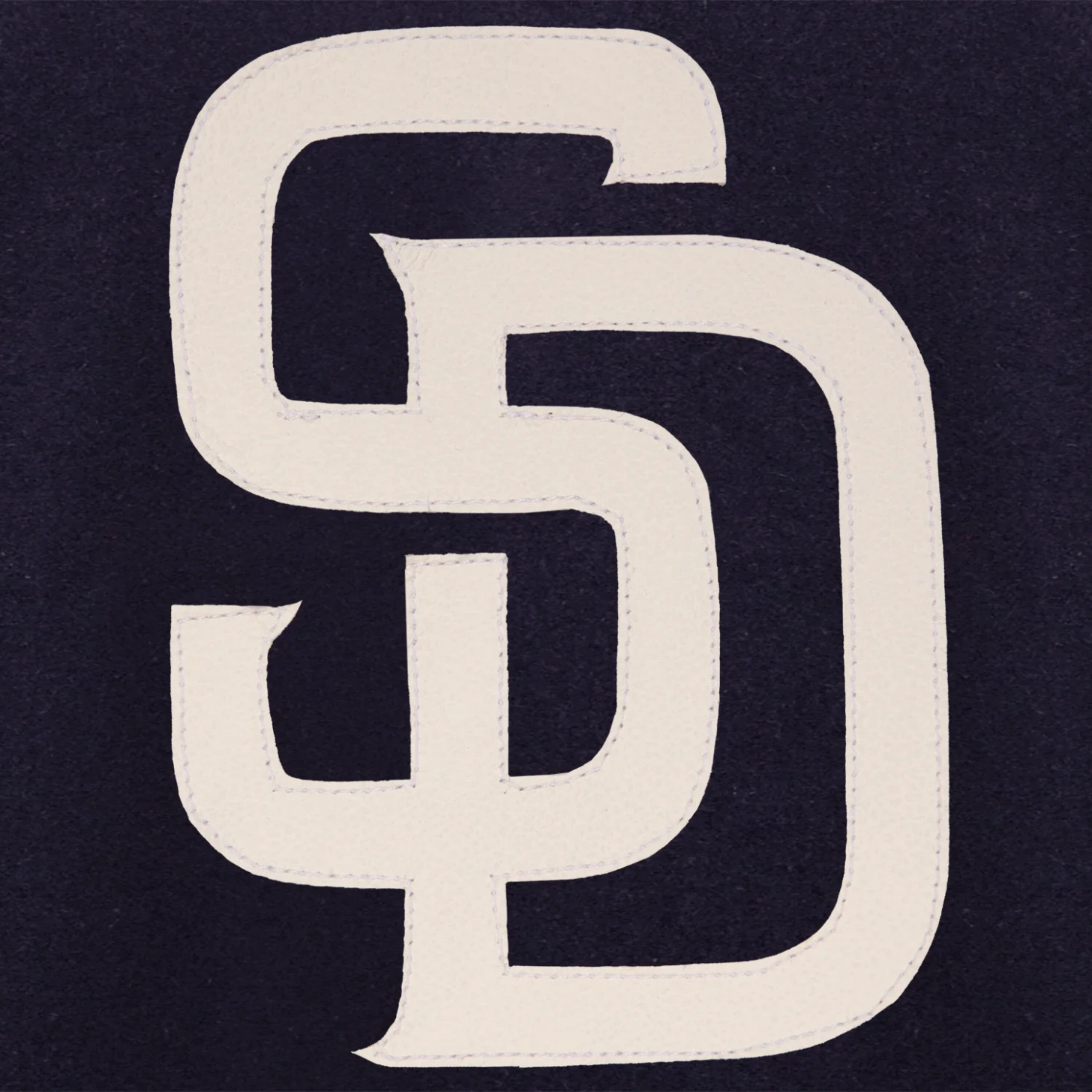 San diego padres two tone handcrafted logo wool jacket navy gray 3