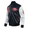 San francisco 49ers best of mens leather varsity jacket