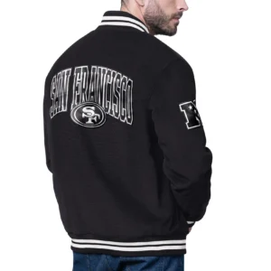San francisco 49ers blackout corduroy varsity jacket