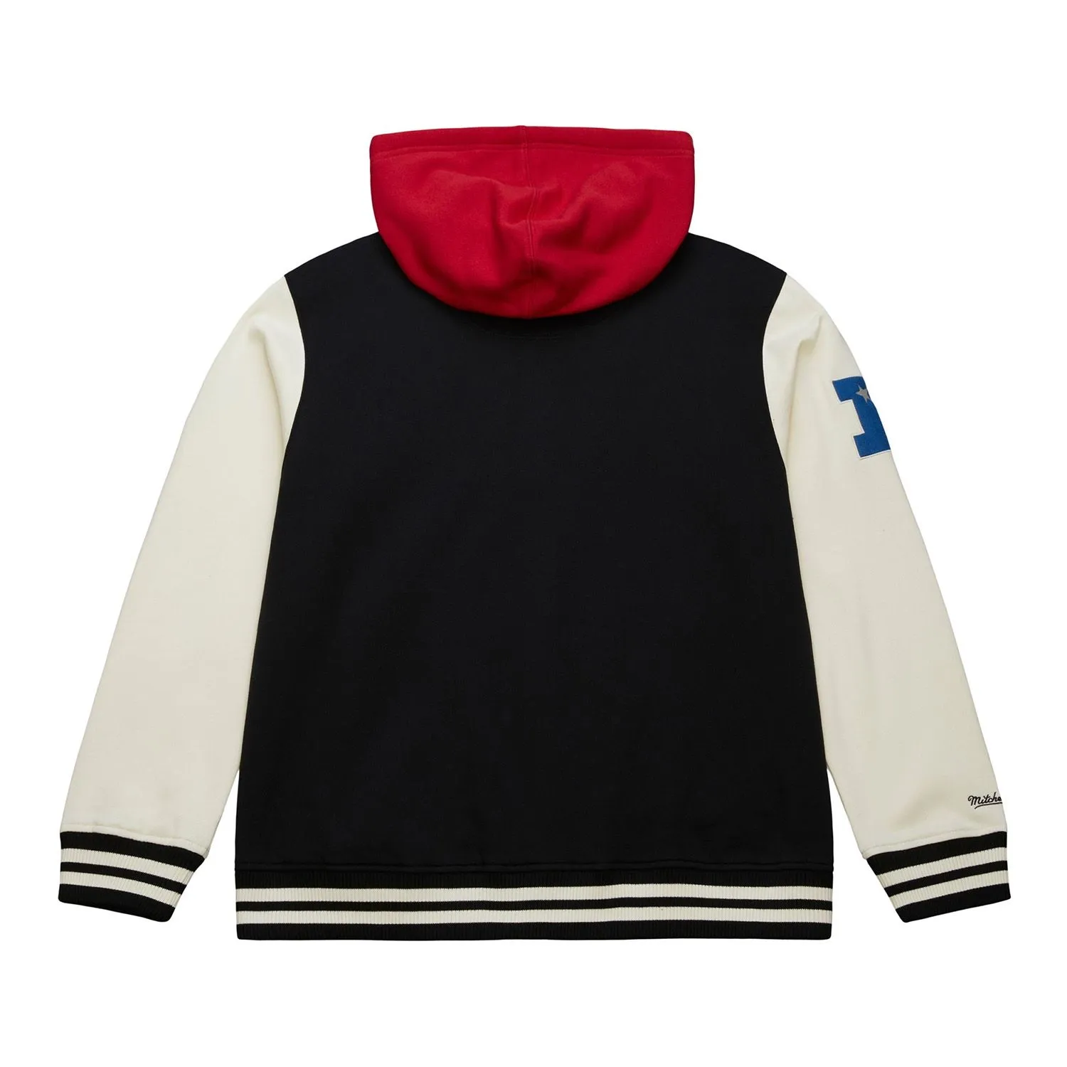 San francisco 49ers courtside hooded varsity jacket