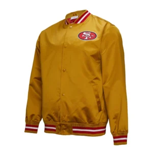 San francisco 49ers double down gold varsity jacket