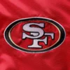 San francisco 49ers enforcer full snap satin varsity jacket redgold 4