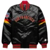 San francisco 49ers home game satin varsity jacket black 1