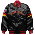 San Francisco 49ers Home Game Black Satin Jacket