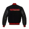 San francisco 49ers letterman wool leather varsity black jacket black 1