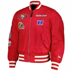 San francisco 49ers ma 1 bomber red jacket