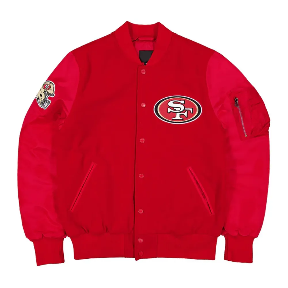San francisco 49ers ma 1 varsity jacket