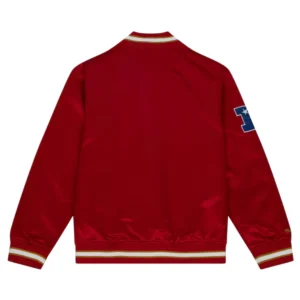 San francisco 49ers og 20 full snap satin varsity jacket 1