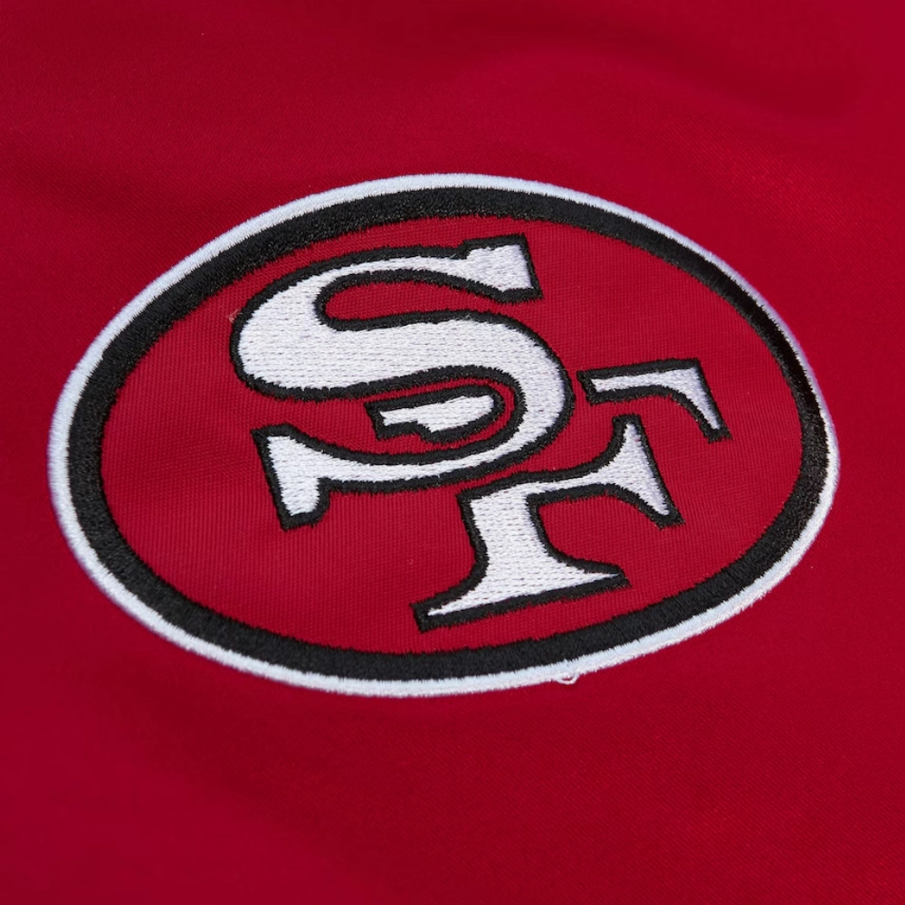 San francisco 49ers og 20 full snap satin varsity jacket